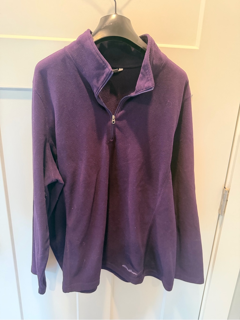 Eddie Bauer Purple Fleece Quarter Zip Pullover Outdoor Plus Size 2XL